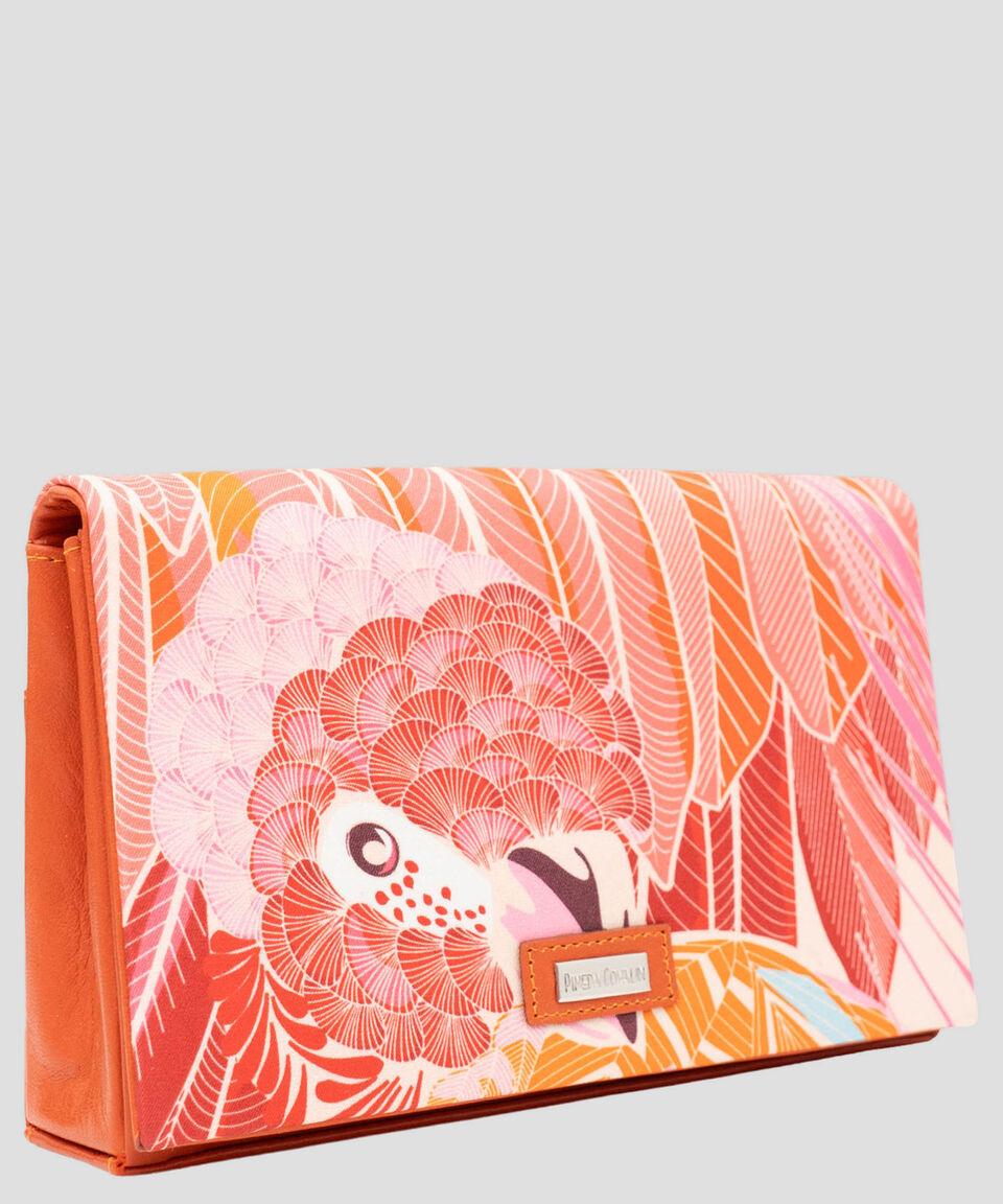 Pineda Covalin Bolso Clutch En Piel Guacamaya Mujer