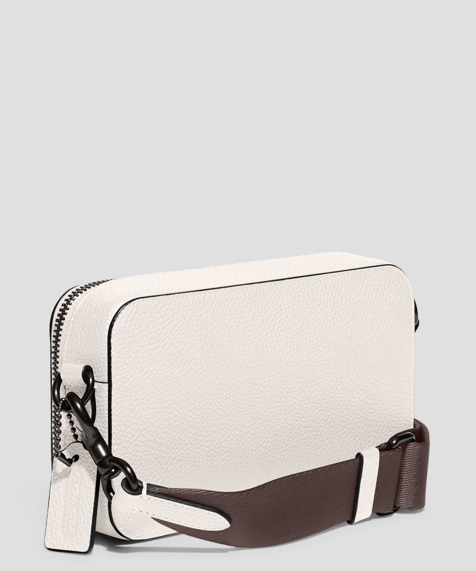 Coach Bolso Crossbody Charter Slim En Piel Blanco Granulado Hombre