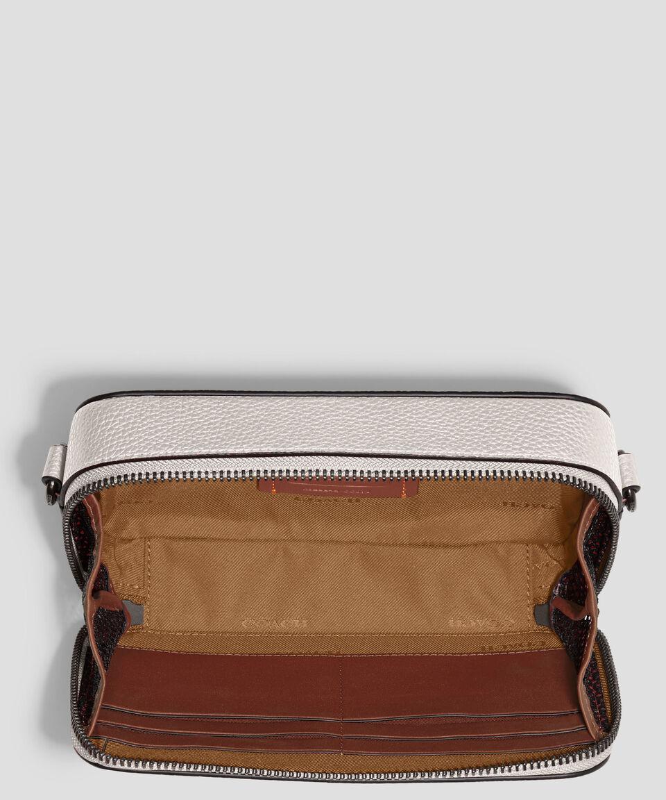 Coach Bolso Crossbody Charter Slim En Piel Blanco Granulado Hombre