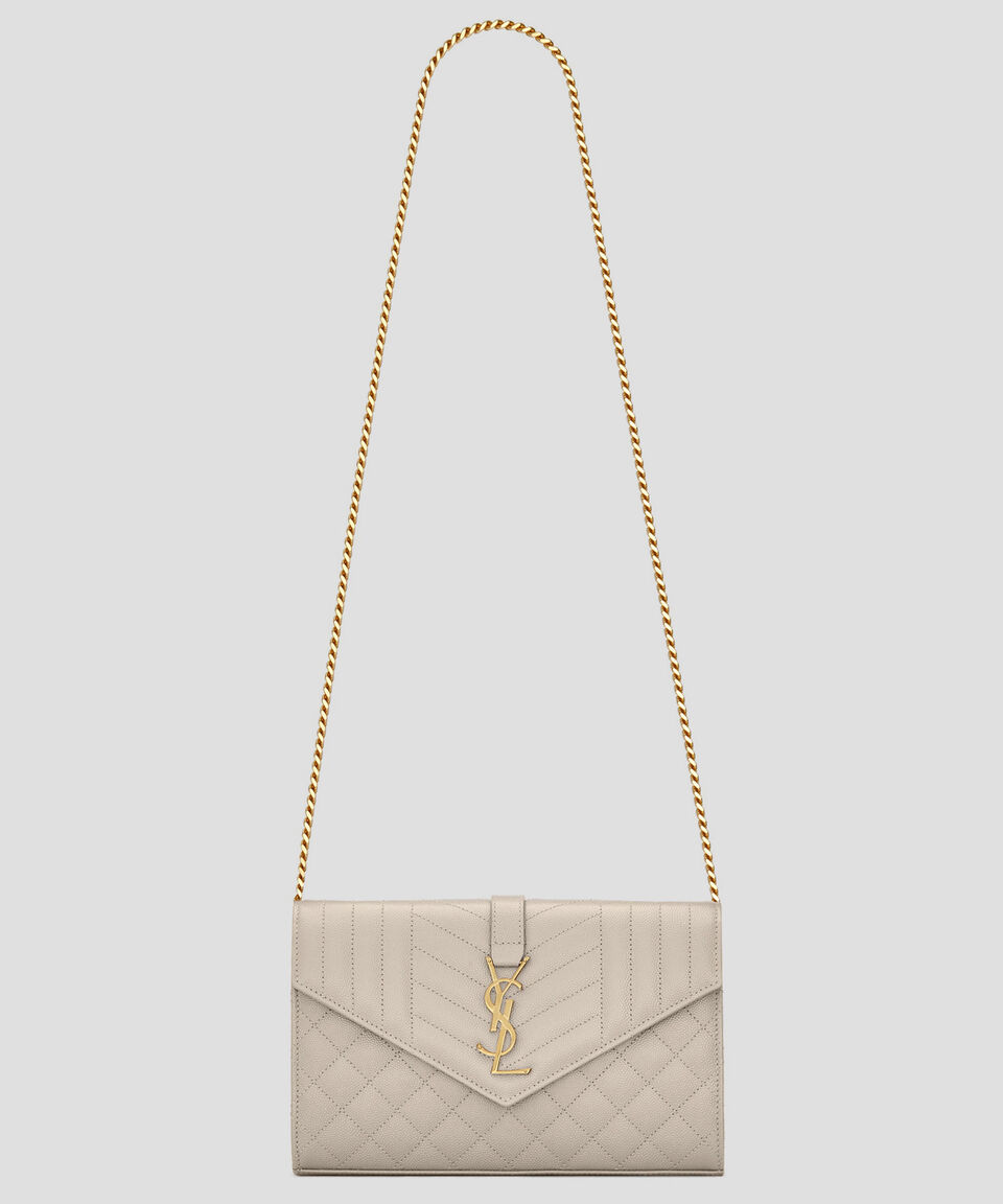 Saint Laurent Paris Bolso crossbody en piel blanco Mix Matelasse Mujer