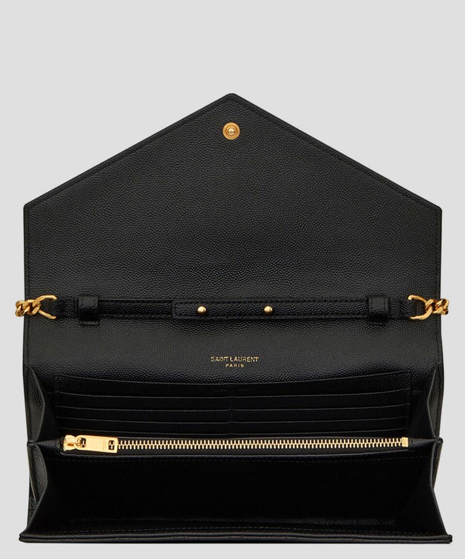 Saint Laurent Paris Bolso Crossbody En Piel Negro Mix Matelasse Mujer