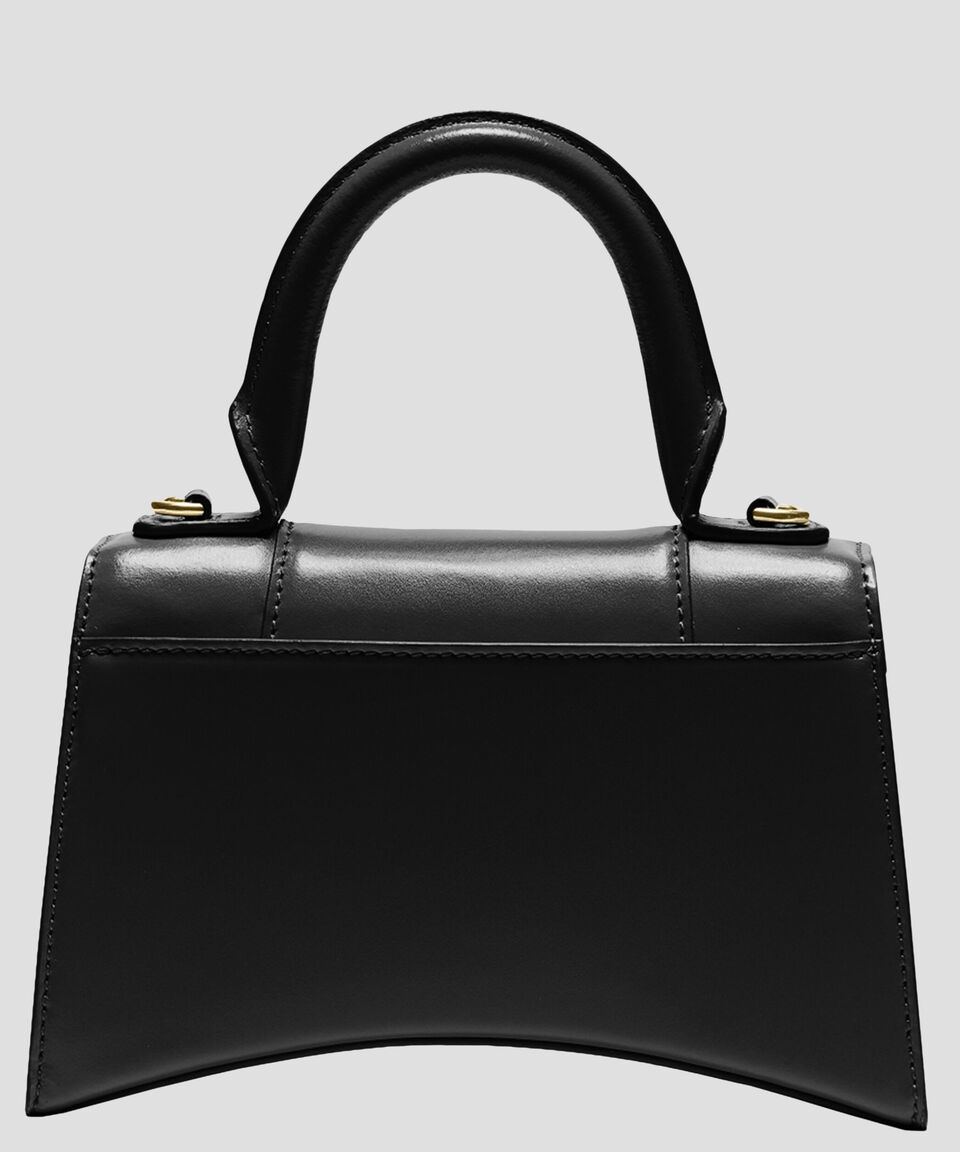 Balenciaga Bolso Crossbody Hourglass XS En Piel Negro Mujer