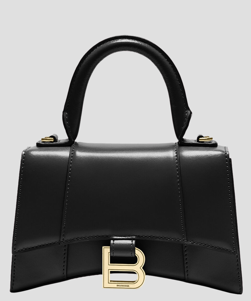 Balenciaga Bolso crossbody Hourglass XS en piel negro Mujer
