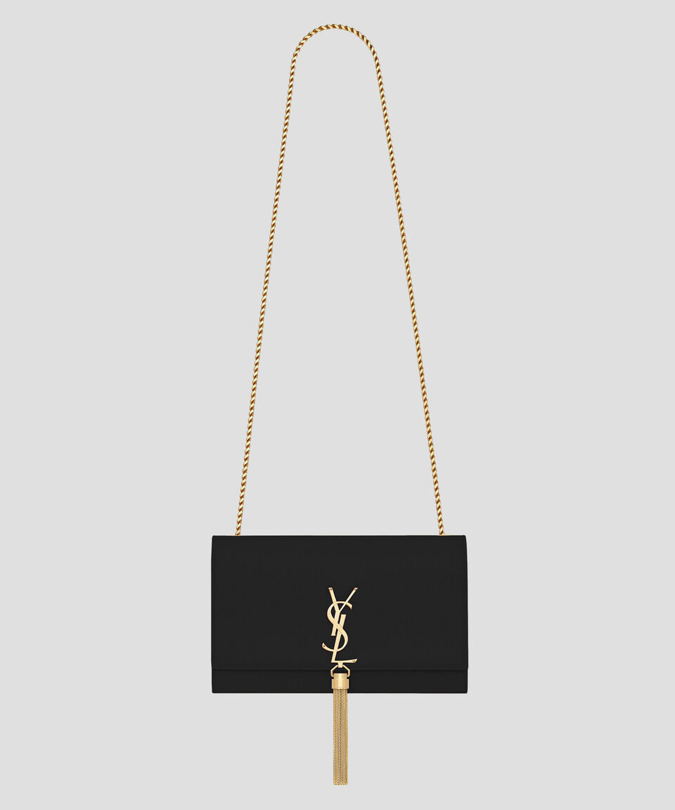 Saint Laurent Paris Bolso crossbody Kate en piel negro Mujer