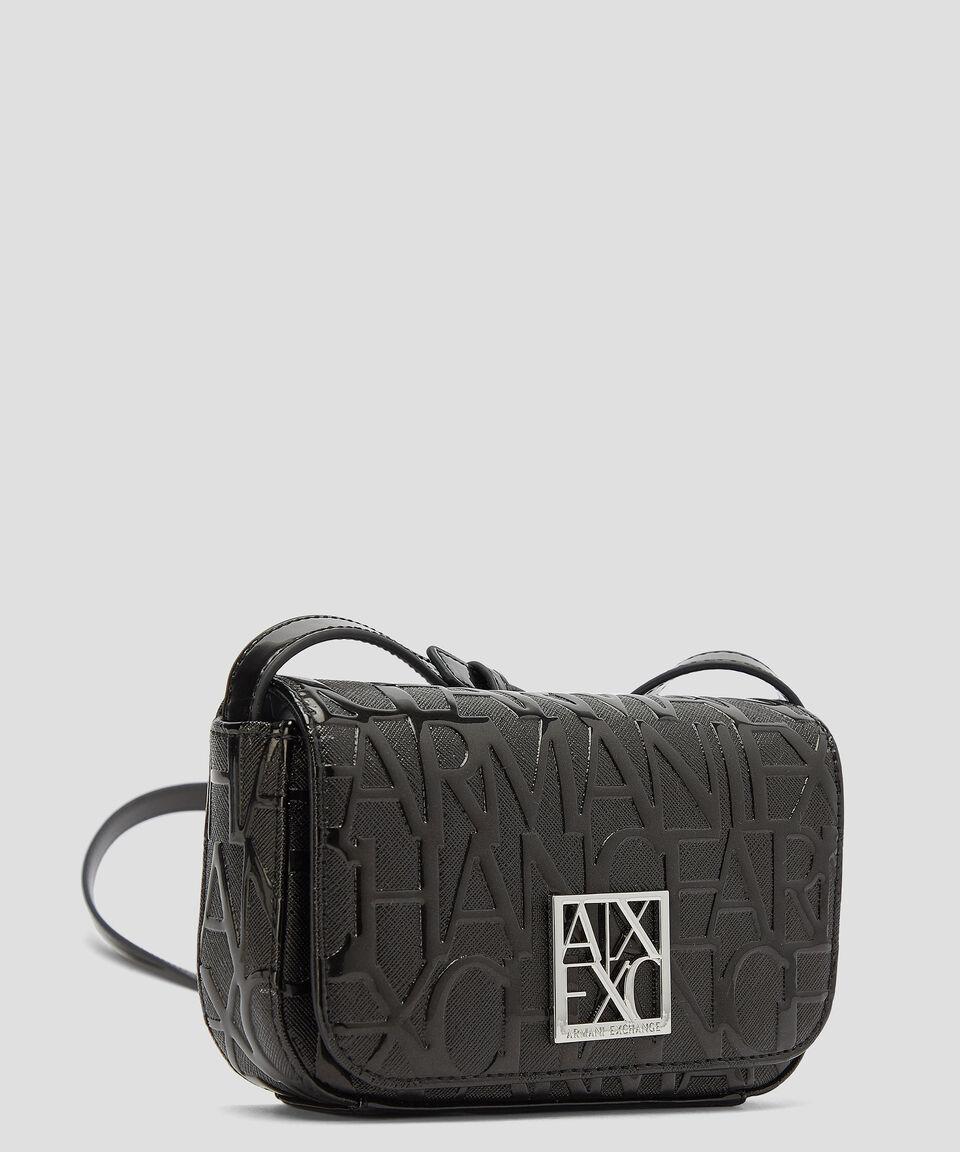 Armani Exchange Bolso Messenger Negro Monogram Mujer
