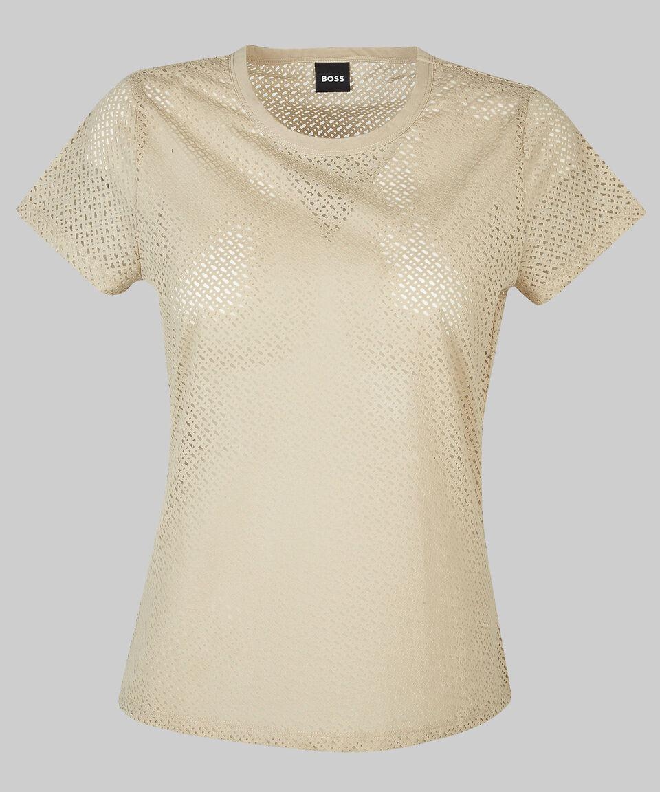 Boss Playera De Cuello Redondo Y Manga Corta Mujer