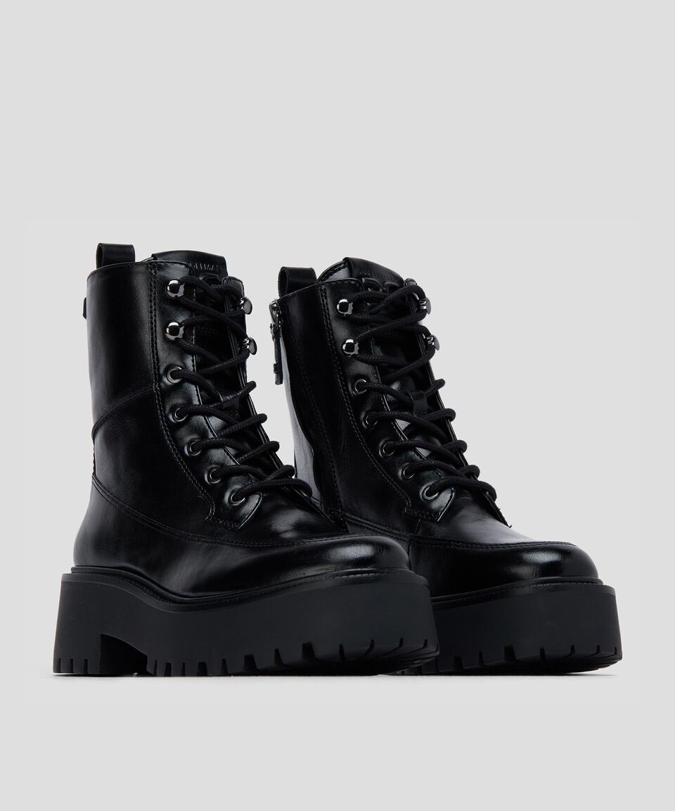 Sam Edelman Botines Casuales En Piel De Bovino Con Tacón Bajo Ancho Y Plataforma Liso Mujer