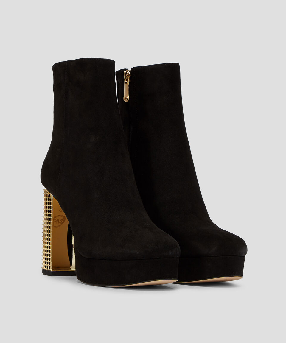 Michael Kors Botines En Piel Con Tacón Ancho De 11 Cm Mujer