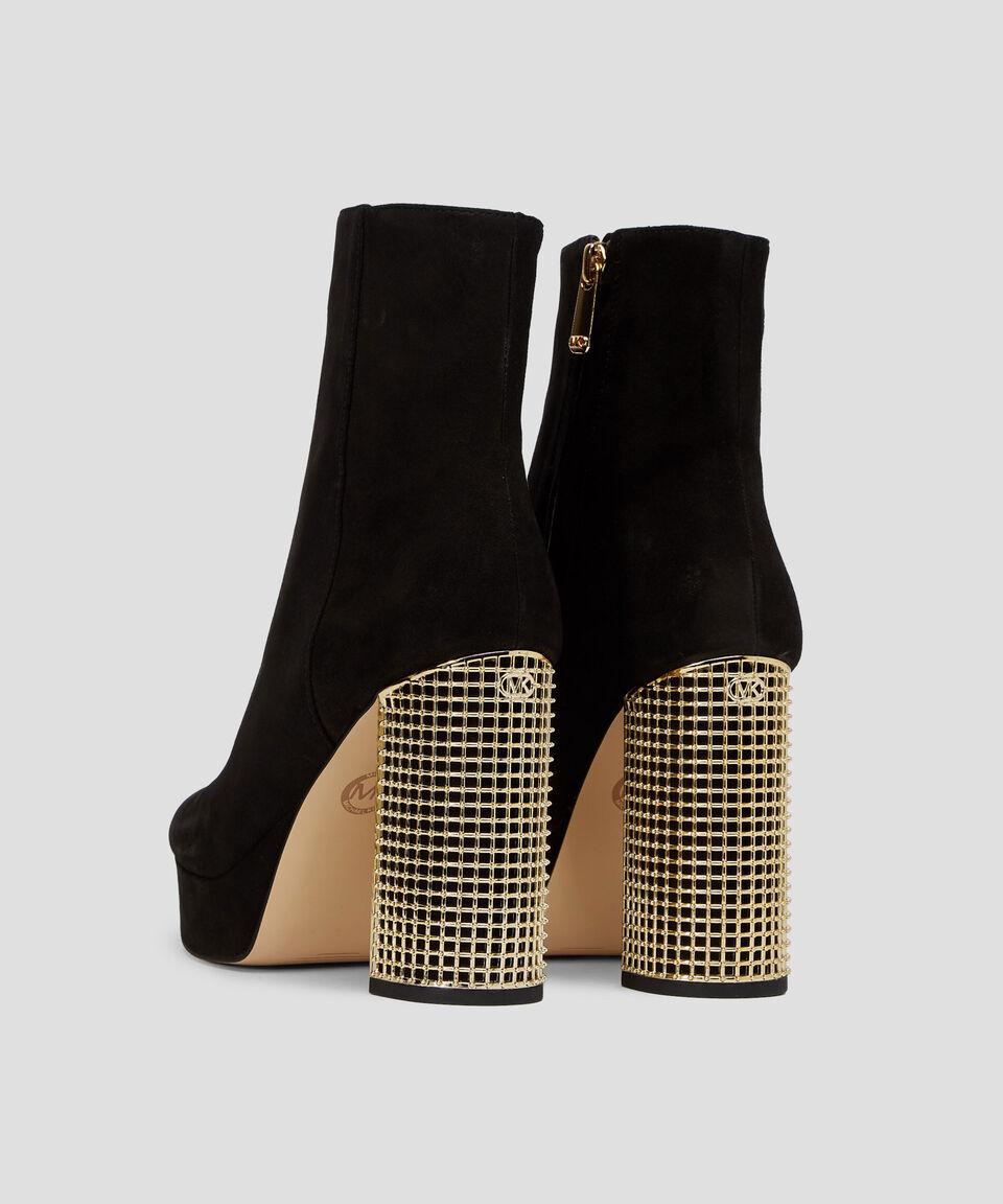 Michael Kors Botines En Piel Con Tacón Ancho De 11 Cm Mujer