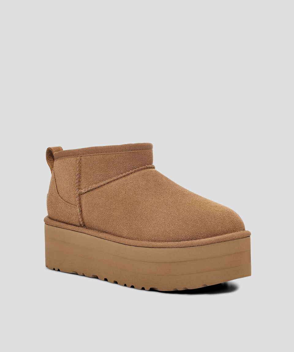 Ugg Botines Ultra Mini Classic Novelty En Ante Con Plataforma Mujer