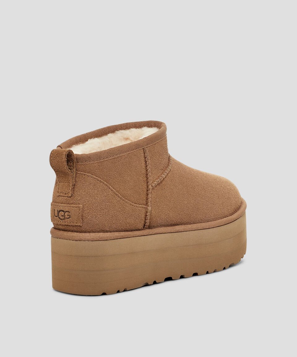 Ugg Botines Ultra Mini Classic Novelty En Ante Con Plataforma Mujer