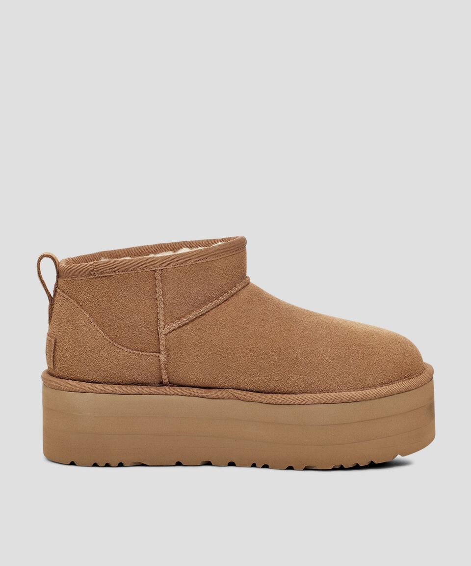 Ugg Botines Ultra Mini Classic Novelty En Ante Con Plataforma Mujer