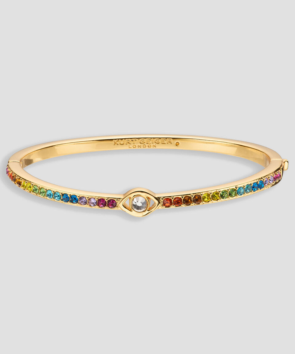 Kurt Geiger Brazalete con incrustaciones multicolor Mujer