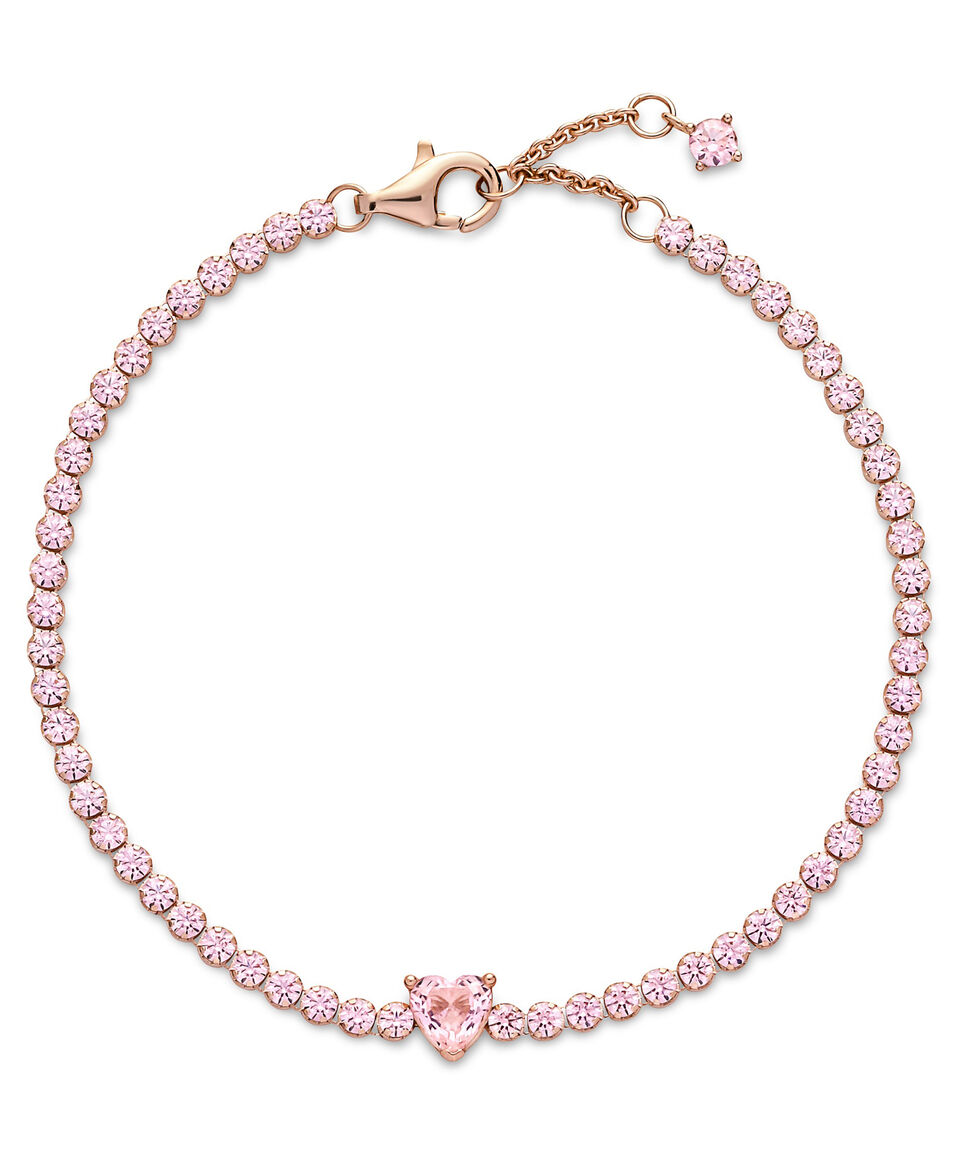 Pandora Brazalete Corazón Brillante Con Cristales Mujer