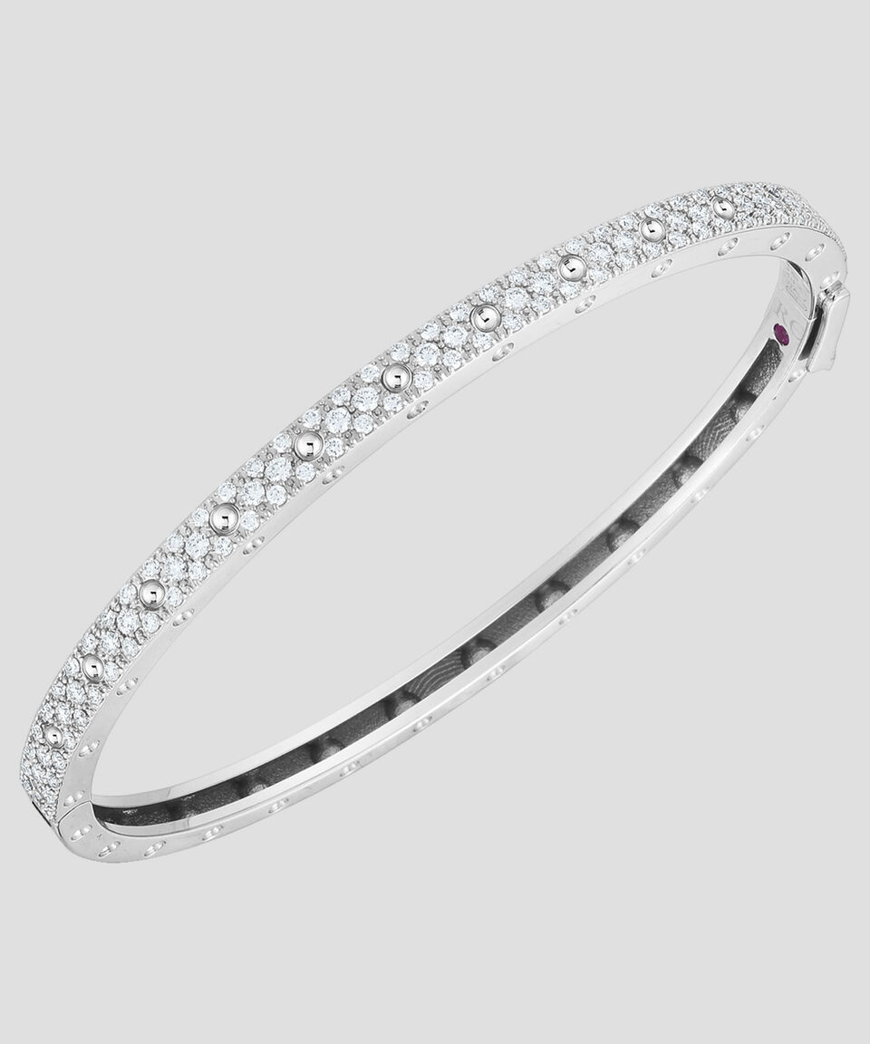 Roberto Coin Brazalete en oro blanco de 18 kilates con diamantes Pois Moi Mujer
