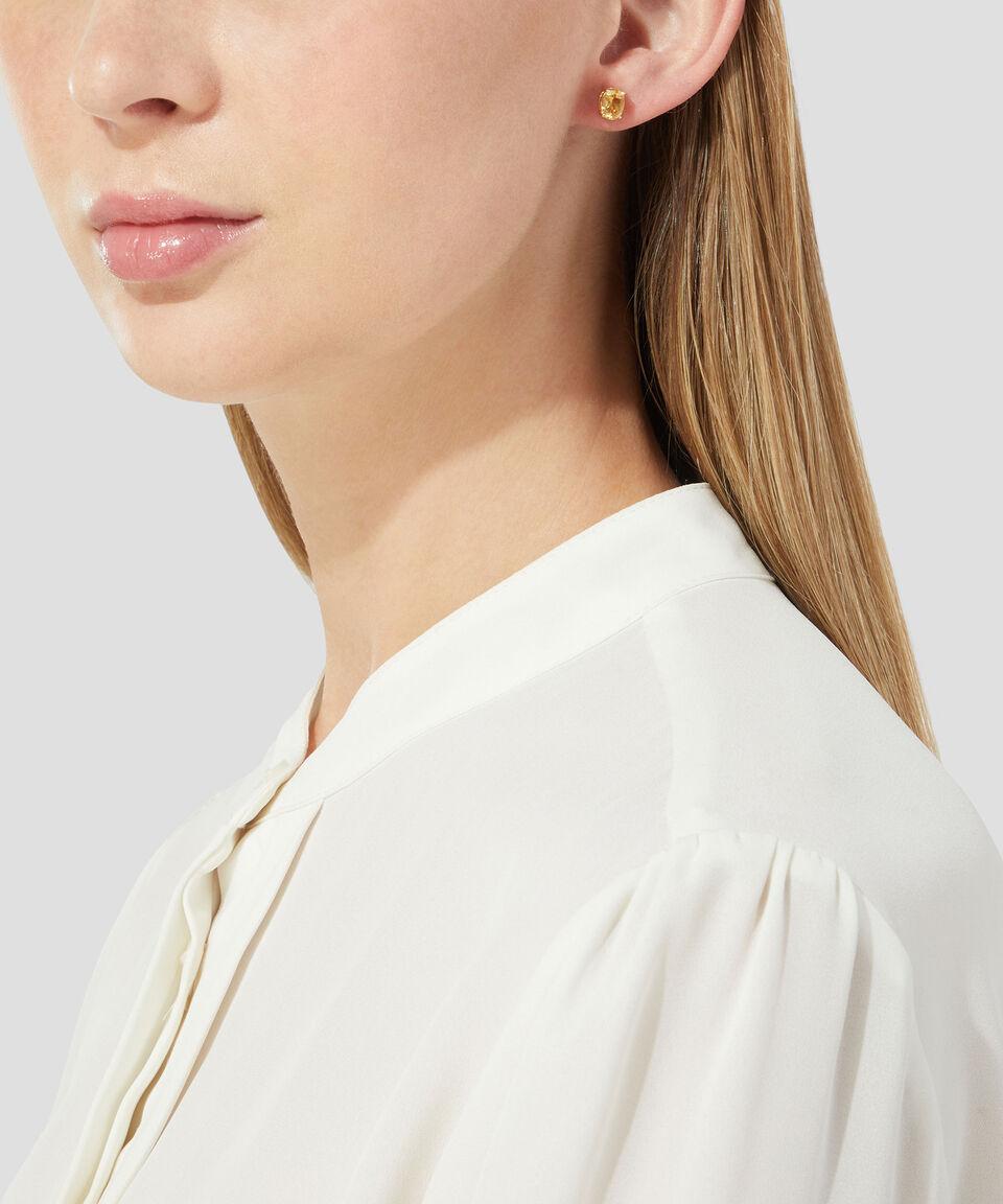 Eugenia Broqueles En Oro Amarillo De 18 Kilates Con Diamante Mujer