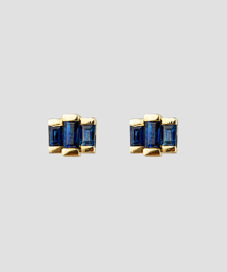 Eugenia Broqueles en oro amarillo de 18 kilates con zafiro Mujer