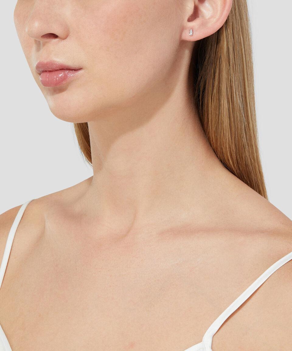 Eugenia Broqueles En Oro Blanco De 18 Kilates Con Diamantes Mujer