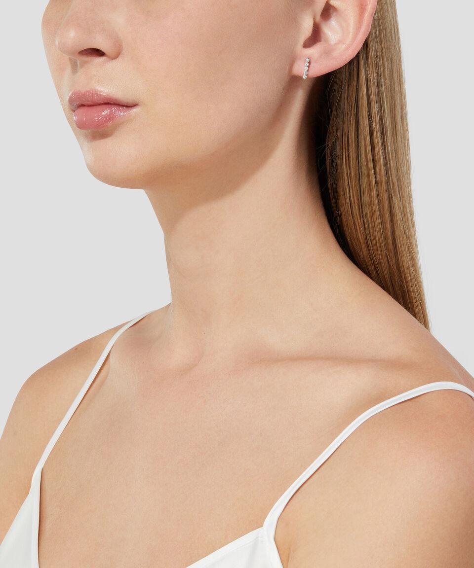 Eugenia Broqueles En Oro Blanco De 18 Kilates Con Diamantes Mujer