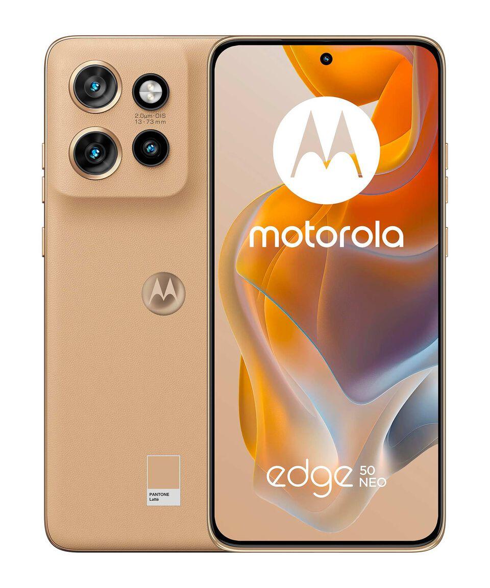 Motorola Bundle Celular Moto Edge 50 Neo 256 GB 8 GB Café Desbloqueado