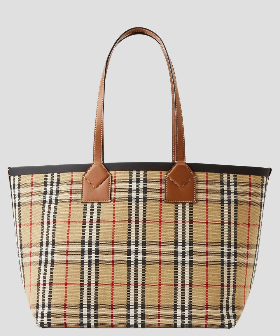 Burberry Bolso Tote Check Con Cuadros Mujer