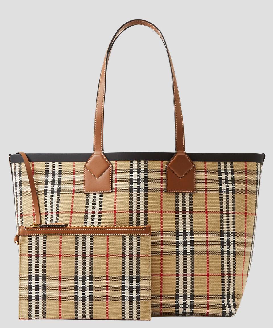 Burberry Bolso Tote Check Con Cuadros Mujer