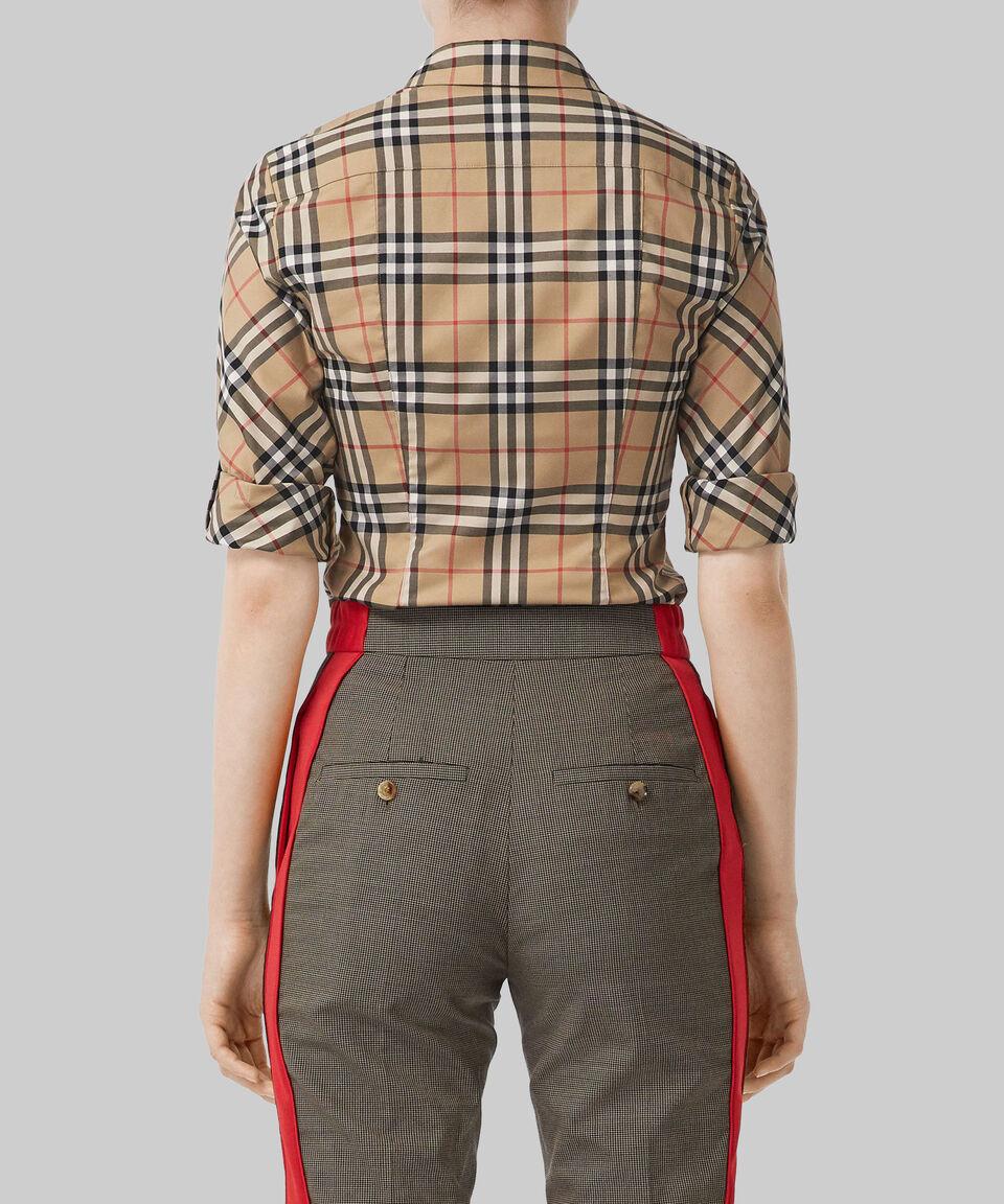 Burberry Camisa De Cuadros Con Manga Larga Mujer