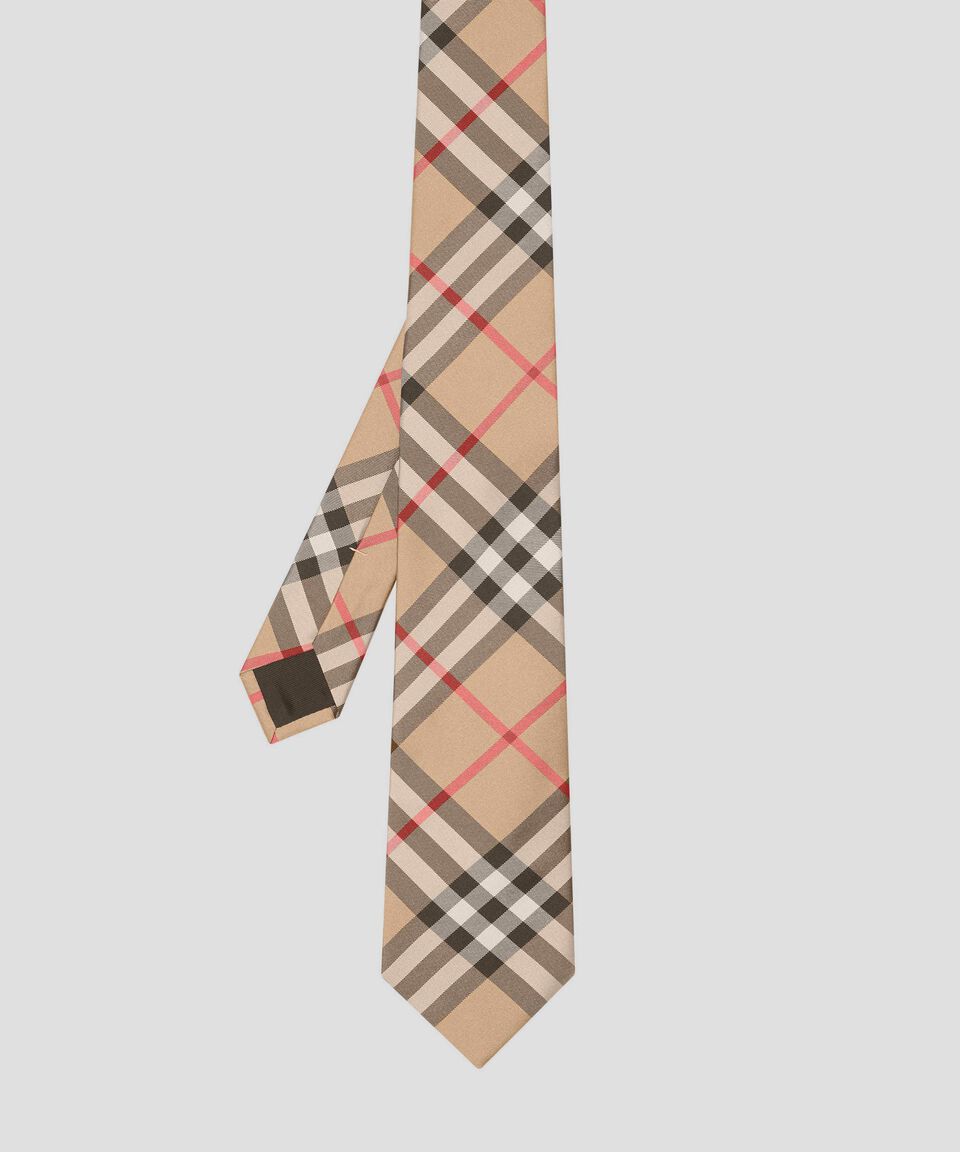 Burberry Corbata Ancha De Seda Con Cuadros