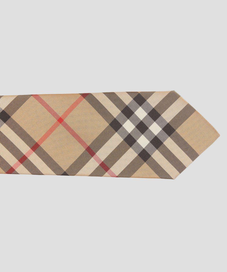 Burberry Corbata Ancha De Seda Con Cuadros