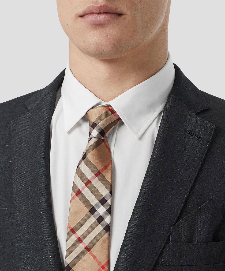 Burberry Corbata Ancha De Seda Con Cuadros