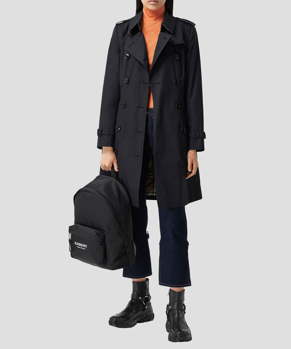 Burberry Gabardina Con Botonadura Cruzada Mujer