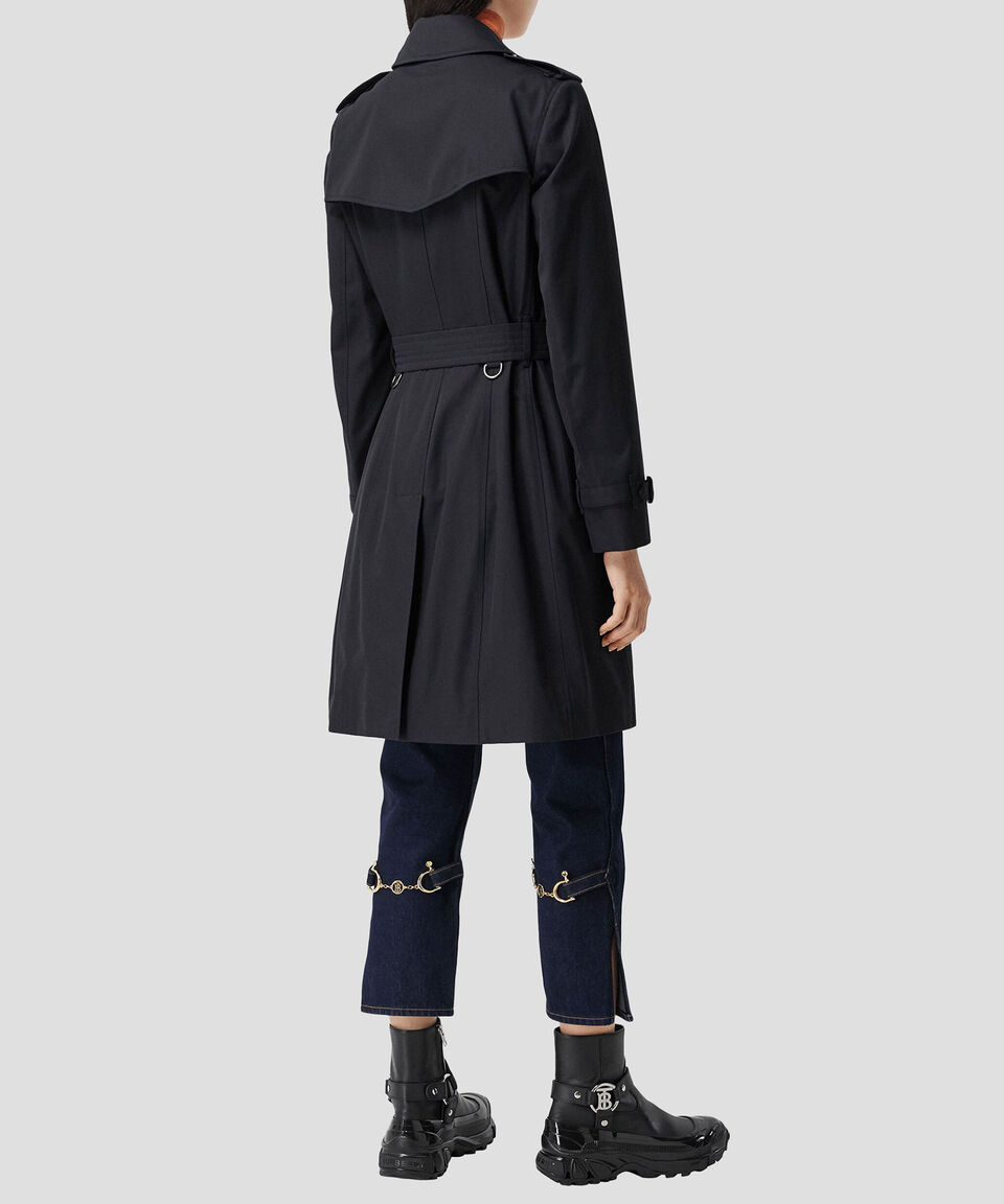 Burberry Gabardina Con Botonadura Cruzada Mujer