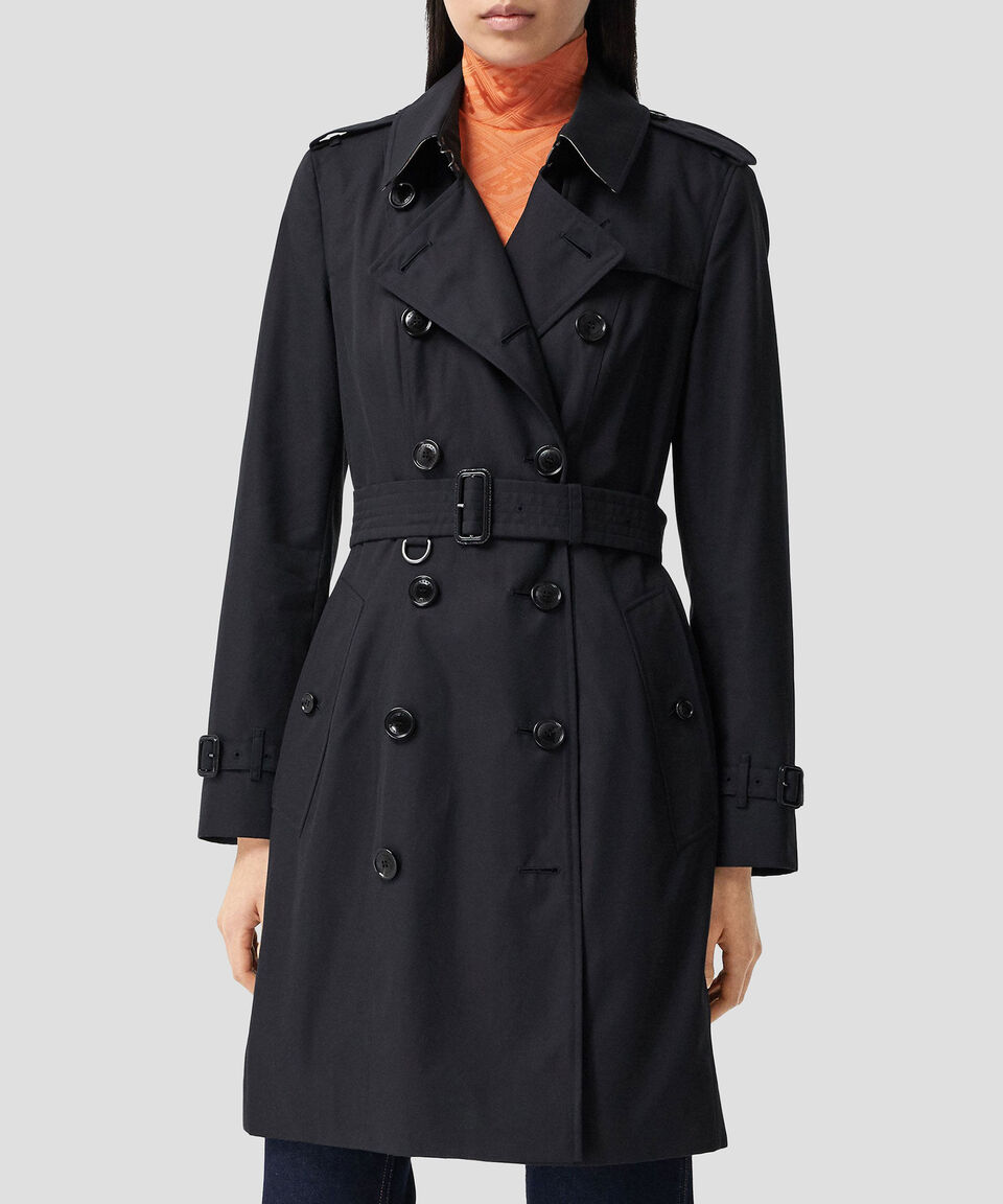 Burberry Gabardina con botonadura cruzada Mujer