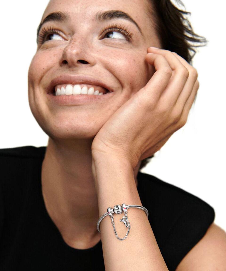 Pandora Cadena De Seguridad Mickey En Plata .925 Mujer