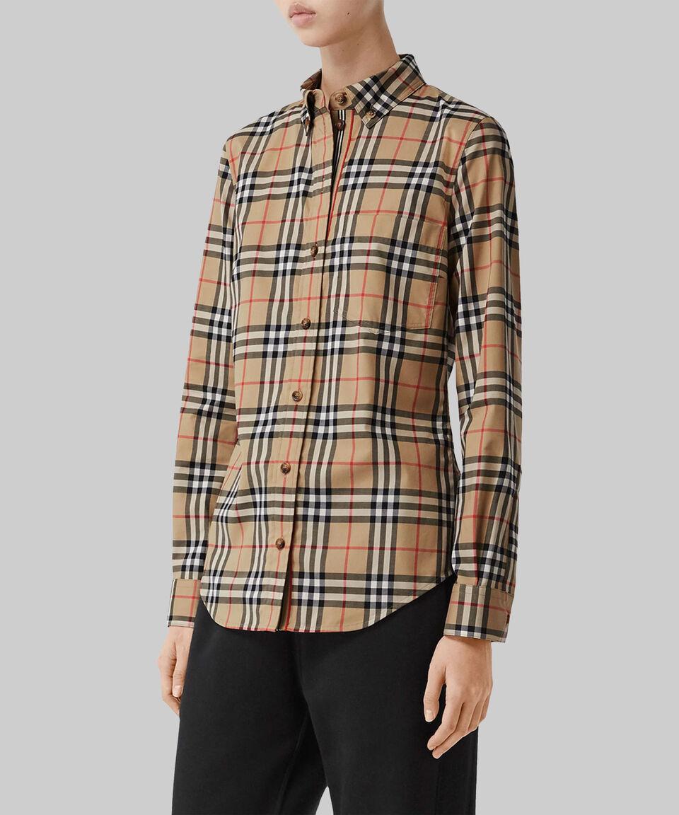 Burberry Camisa con cuadros Vintage Checks manga larga Mujer