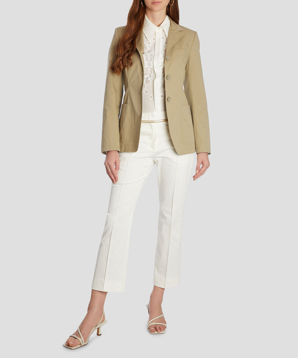 Sportmax Camisa Floral Calada Con Manga Larga Mujer