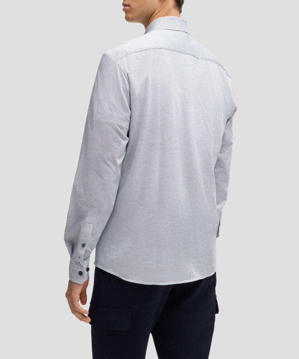 Boss Camisa Slim Fit De Punto De Algodón Estructurado Hombre