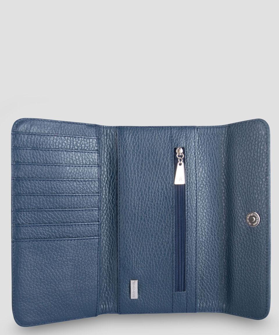 Pineda Covalin Cartera Mariposa Vitral En Piel Azul Rosa Mujer