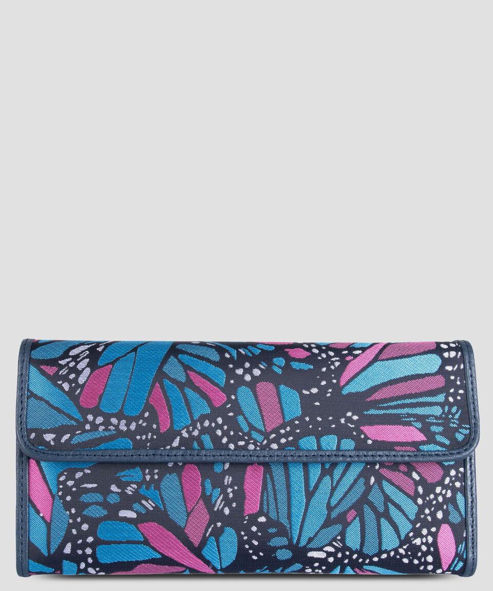 Pineda Covalin Cartera Mariposa Vitral en piel azul rosa Mujer