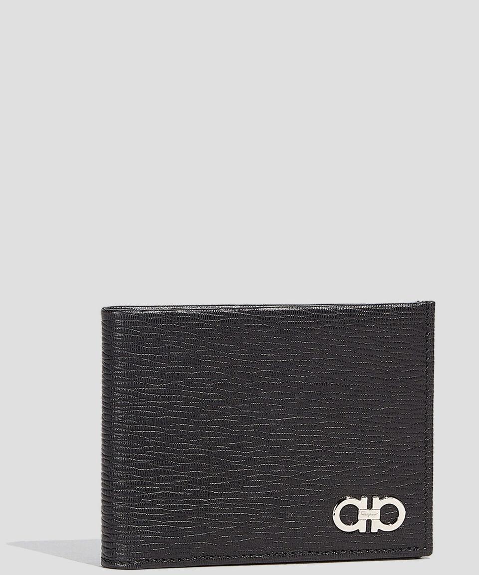 Ferragamo Cartera Plegable Americana con Ventana para Identificación Hombre