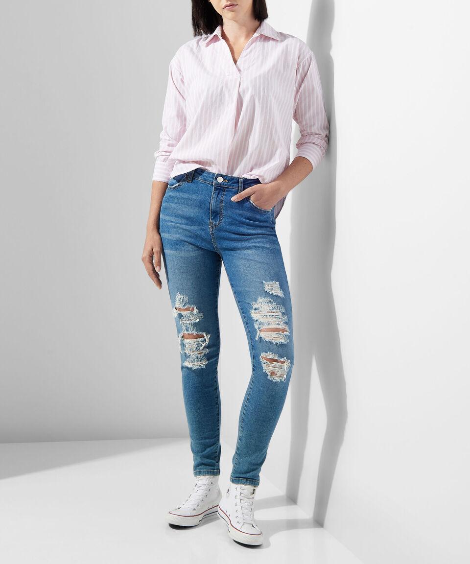 Catamaran Camisa De Rayas Con Manga Larga Mujer