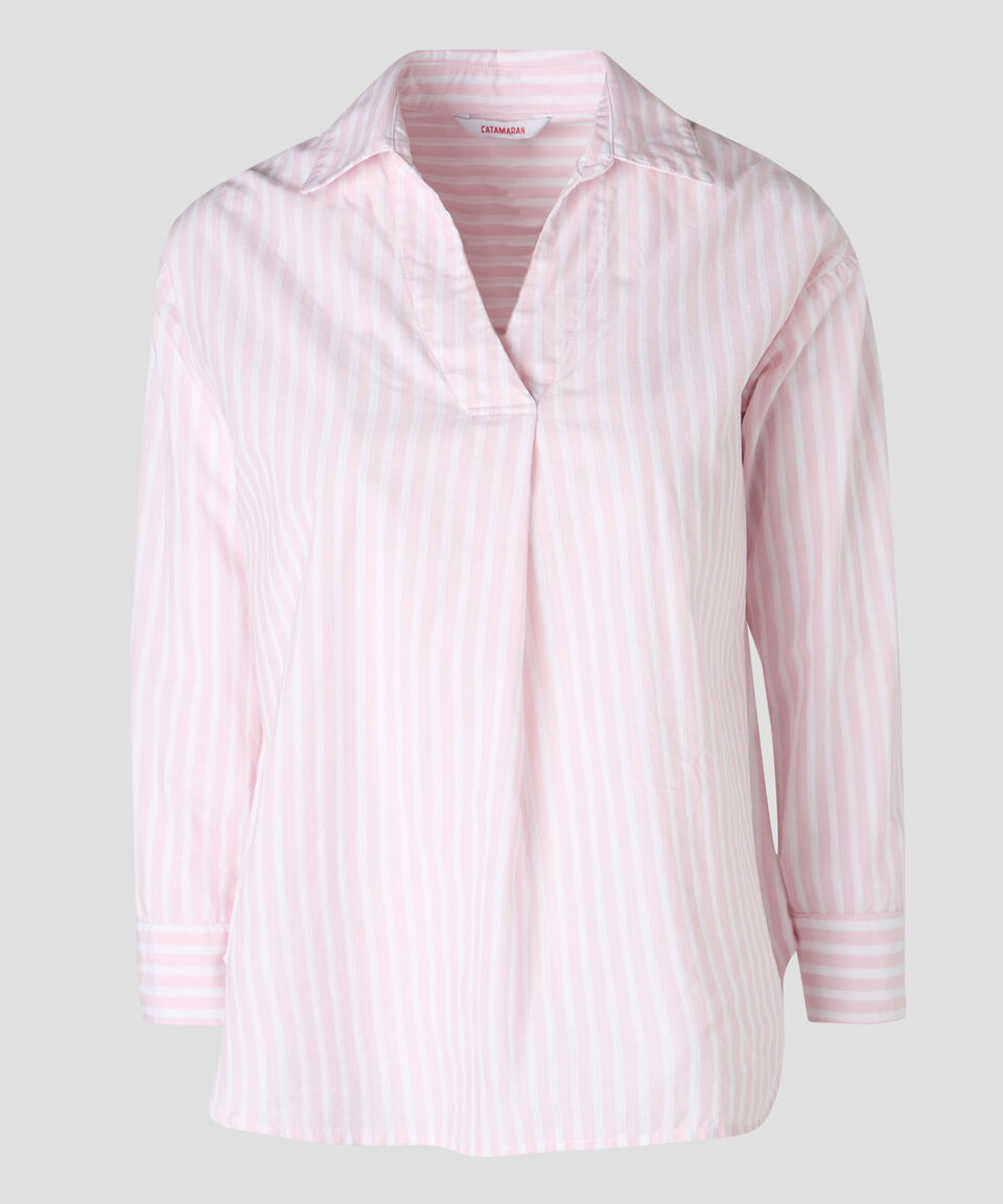 Catamaran Camisa De Rayas Con Manga Larga Mujer