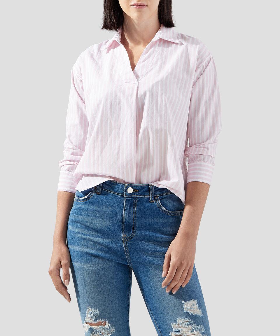 Catamaran Camisa de rayas con manga larga Mujer