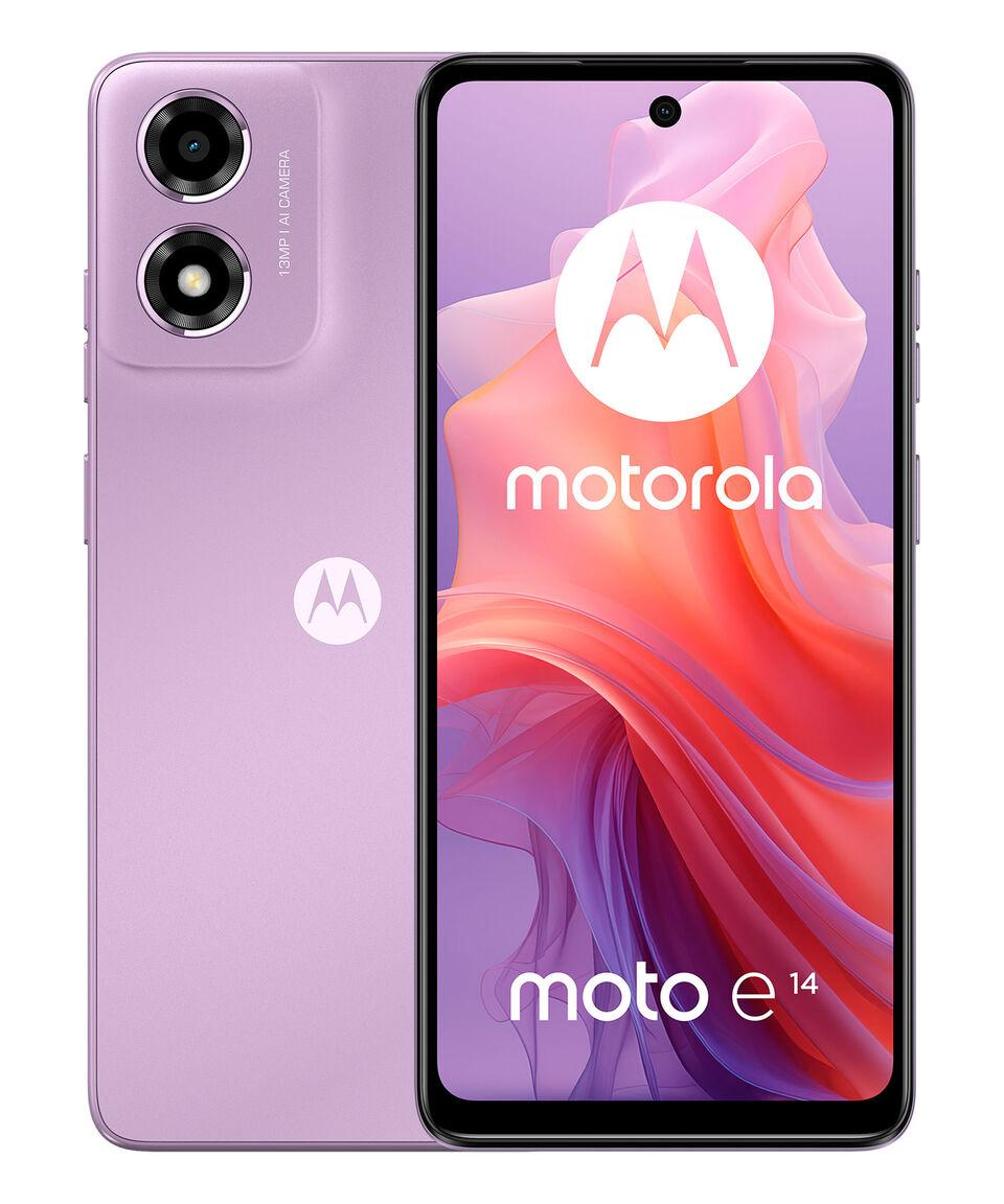 Motorola Celular Motorola e14 64 GB 2 GB (físicas) + 2 GB (RAM Boost) Lavanda - Desbloqueado