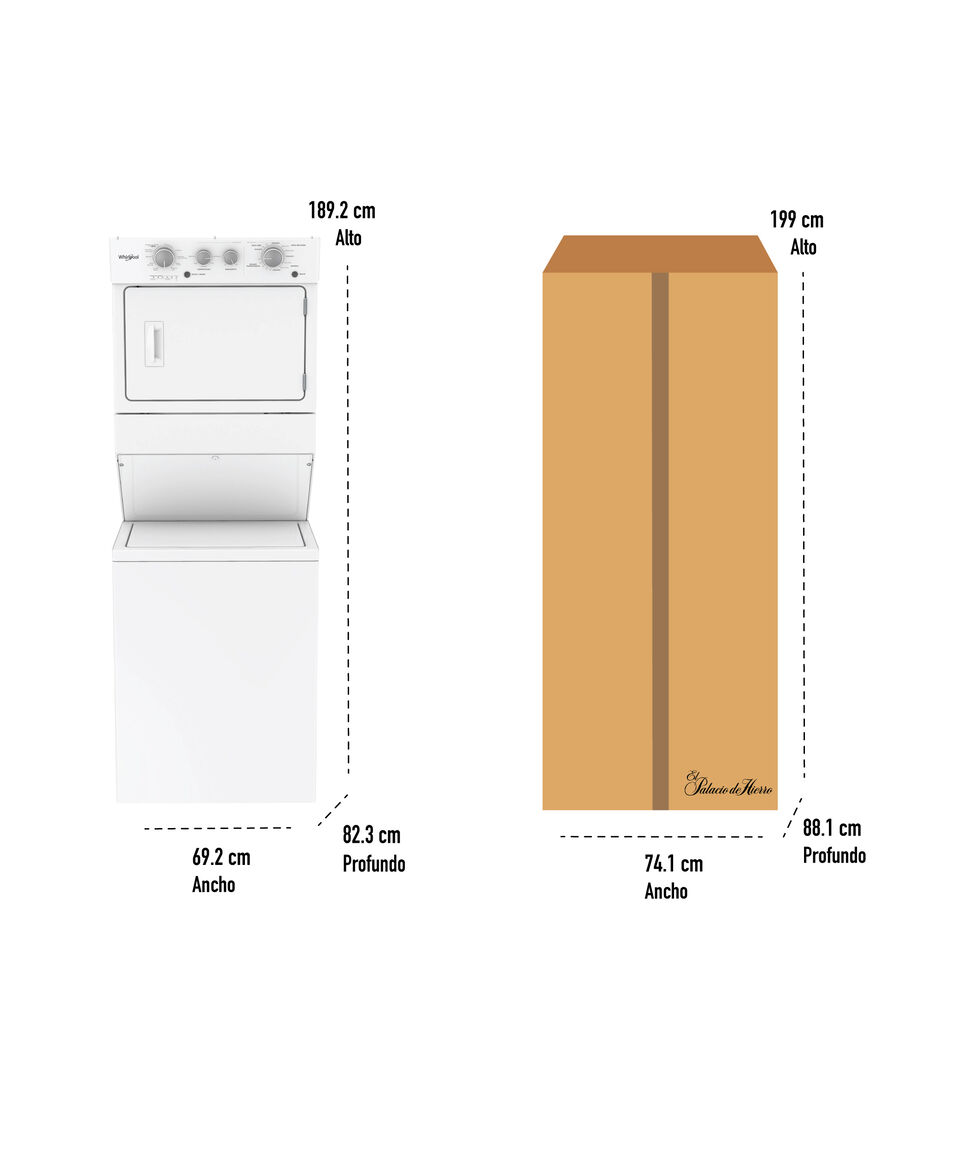 Whirlpool Centro De Lavado A Gas De Carga Superior 20 Kg Blanco