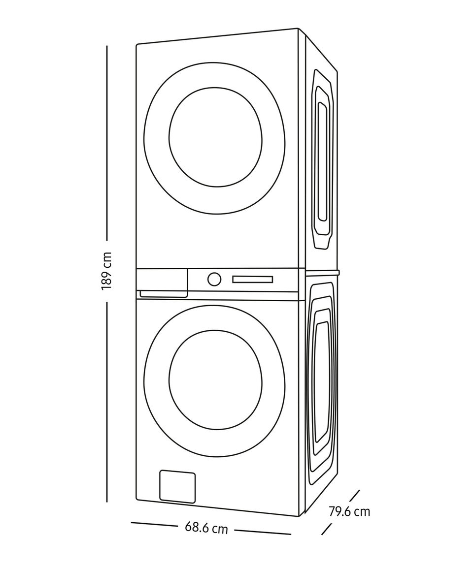 Samsung Centro De Lavado Inteligente Laundry Hub A Gas Natural (convertible A Gas LP) Carga Frontal 22 Kg Blanco
