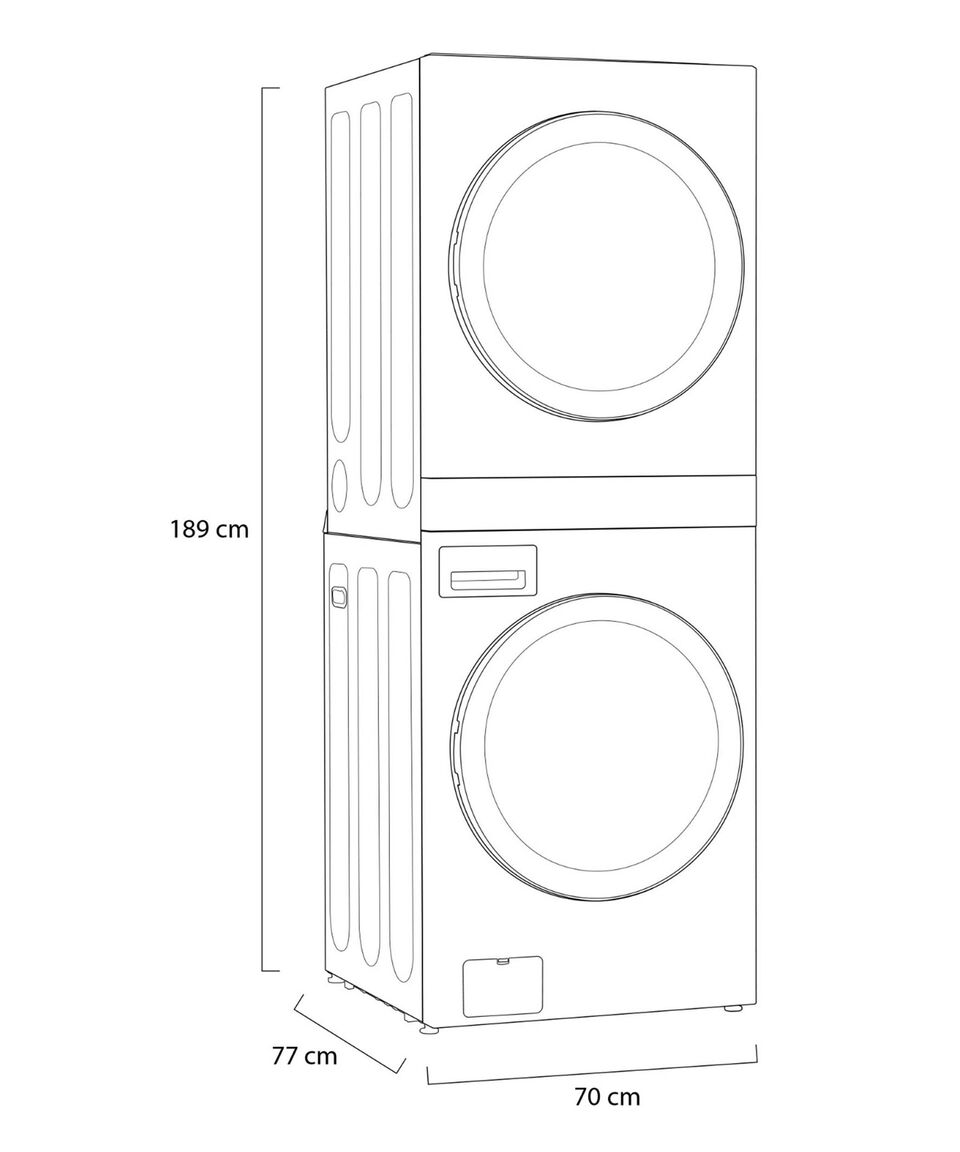 LG Centro De Lavado LG WashTower Eléctrico Frontal 22 Kg Negro