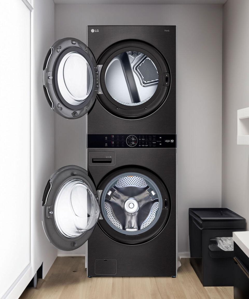 Lg Centro De Lavado LG WashTower Gas Natural Convertible A Gas LP Carga Frontal 22Kg WK22BS6