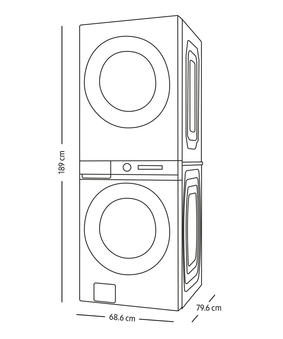 Samsung Centro De Lavado Lundry HUB A Gas Natural (convertible A Gas LP) Carga Frontal 22 Kg Negro
