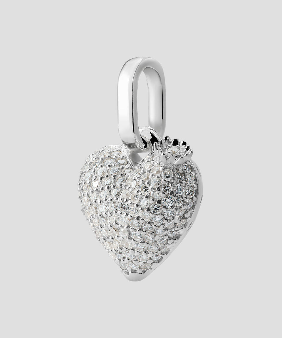 Tane Charm Corazón En Plata .925 Con Diamantes Unisex